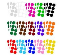iLamvie 360 Pcs Pegatinas de Puntos Coloridos, puntos adhesivos de 50 mm, multicolor, puntos redondos, puntos adhesivos para aula, oficina, hogar, clasificación, arte, bricolaje (15 colores)