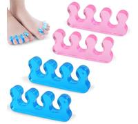 iLamvie 4PCS separador dedos pie pedicura,separadores de dedos de los pies, separadores de uñas lavables repetibles, separadores de dedos para aplicación de esmalte de uñas