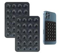iLamvie Adecuado para 2 Paquetes de ventosas de Silicona para Todos los Modelos de teléfonos móviles,Soportes de teléfonos móviles Antideslizantes para Selfies y Videos(2 Negro)