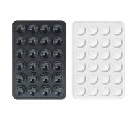 iLamvie Adecuado para 2 Paquetes de ventosas de Silicona para Todos los Modelos de teléfonos móviles, Adecuado para Soportes de teléfonos móviles Antideslizantes para Selfies y Videos(Blanco y Negro)