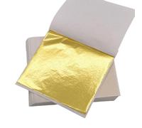 ILantule 100 Hojas Pan de Oro de Imitación para Artes,Lámina Dorada para Dorado,8,5 x 8 cm,para Artesanía de Dorado, Proyectos de Artes, Decoración de Muebles