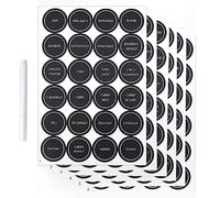 ILantule Pack of 144 Labels, Self-Adhesive Round Spice Labels,Waterproof,For Spice Jars, Bars,Cans