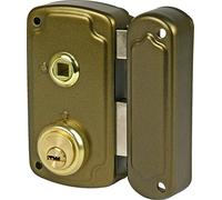 Ilargi - Cerradura 1056b 70izq de sobreponer c/cilindro. palanca c/llave en el ext y picaporte con manilla interior. reversible 1056b-he70i