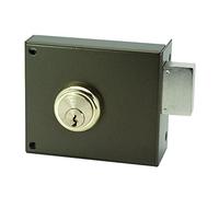 Ilargi - Cerradura 124a 10cm.he.izq.bp de sobreponer c/cilindro. palanca y llave por ambos lados 124a-he10ip