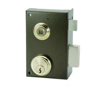 Ilargi - Cerradura 56b 60mm.he.dch.bp sobreponer con cilindro. palanca con llave. picaporte con llave y tirador interior 56b-he60dp