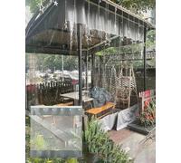 Ilated Outdoor Pera Divider ain Waterproof C Sliding Partit para patio y Ga Industrial Track ains (W6xH1.8m 6.1x1.8 m)