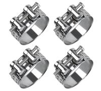ilauke 4 abrazaderas articuladas de acero inoxidable, 44-47 mm, abrazaderas de manguera de acero inoxidable, ancho de banda de 22 mm, juego de abrazaderas adecuadas para piscina, lavadora, manguera de