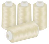 ilauke 4 grandes conos de hilo overlock, 40/2 de 3000 yardas cada uno (2743 metros), 100 % poliéster, hilo de coser para máquinas de coser overlock, coser a mano, costura, acolchados, patchwork, ropa
