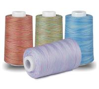 ilauke 4 Rollos de Hilo de Coser 40S/2 (20000m) Bobinas de Hilo de Poliéster,5000 Yardas Hilos de Coser para Maquina,Hilos Gutermann Costura a Mano para Coser,Acolchar,Patchwork,Remalladora,Overlock