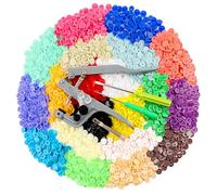 ilauke 400 juegos de botones a presión con alicates de presión T5 de plástico con botones de fijación para ropa, pañales, baberos, ropa de lluvia, manualidades