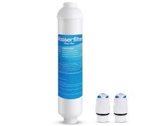 ilauke Filtro de agua para frigorífico con 2 conectores universales de 1/4" | Mejorar la calidad del agua, compatible con Samsung Aqua Pure Plus LG AEG Refrigerador externo de repuesto