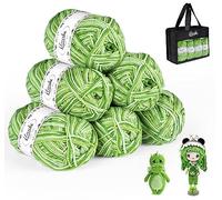 ilauke Hilo acrílico para tejer, juego de 6 hilos de punto a mano, degradado de color, 300 g (6 x 50 g) de lana para ganchillo y punto, hilo de ganchillo para ganchillo y manualidades para