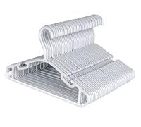ilauke Juego de 36 perchas para ropa infantil, perchas de plástico, 27 cm, para niños pequeños y bebés, color gris