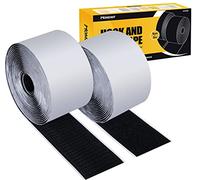 ilauke Scratch Adhesivo Grande, 5m x 5cm,Tiras Adhesivas Extra Fuertes, Hook Loop Autoadhesivo de Doble Cara, Rollo de Cinta Adhesiva Fuerte para Organizar y Unir Objetos Alrededor de Casa y Oficina