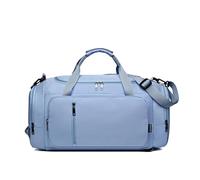 ILAZI Bolsa de viaje para gimnasio, fitness, bolsa de deporte, para mujeres y hombres, zapatos secos y húmedos, bolsillo de un solo hombro, mochila cruzada para natación, yoga, mochila de lona, Blue