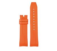 ILAZI Correa deportiva de goma para Tissot Sea Star T120 Banda de silicona de buceo curvada de buceo T120417A Banda de reloj de reemplazo de los hombres(Orange no clasp)
