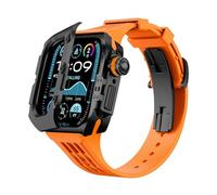 ILAZI Kit de modificación de correa de reloj, para Apple Watch Ultra 2 de 49 mm, 9, 8, 7, 45 mm, funda de titanio Soul Cool para iWatch Ultra de 49 mm, kit de accesorios de correa de reloj de goma