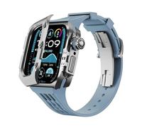 ILAZI Kit de modificación de correa de reloj, para Apple Watch Ultra 2 de 49 mm, 9, 8, 7, 45 mm, funda de titanio Soul Cool para iWatch Ultra de 49 mm, kit de accesorios de correa de reloj de goma