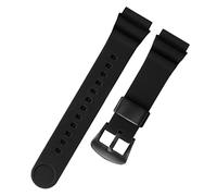 ILAZI Para Seiko 5 No. Solar Watchband Men Silicone Rubber Strap 22 mm Sports Diving Canaded SNE537 SRPA83J1 Correa para la muñeca(Black black buckle)