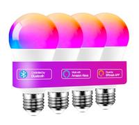 iLC Bombilla Inteligente Alexa LED 12W, Compatible con Alexa (se necesitan dispositivos Echo), E27 2700K-6000K CCT + RGB Colores (Paquete 4)