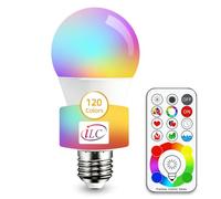 iLC Bombillas Colores RGBW LED Bombilla Cambio de Color Edison - RGB 120 de colores Regulable - 10 vatios E27- Control remoto Incluido para Casa Decoración Bar Fiesta Ambiente Ambiance Iluminación