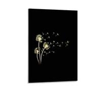 Ilcargoa Póster de flores de diente de león, lienzo floral, pintura artística para oficina, hogar, decoración de pared, regalos, 24 x 36 pulgadas (60 x 90 cm)