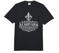 Île Saint-Louis Paris Francia Ornate Flor de lis Blanco Impresión Comfort Colors Adult Heavyweight T-Shirt