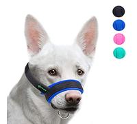 ILEPARK Bozal de la Tela para Perros Grandes Previene Mordidas, Ladridos y Que Mastiquen, Bozal Lazo Ajustable (XL,Azul)
