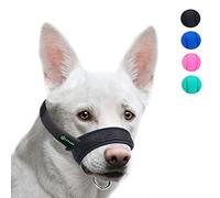 ILEPARK Bozal de la Tela para Perros Grandes Previene Mordidas, Ladridos y Que Mastiquen, Bozal Lazo Ajustable (XL,Negro)