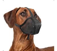 ILEPARK Bozal para Perros, Bozal de Malla Suave Ajustable para Cachorros Perros Pequeños Medianos Grandes, Cubre Boca Antimordiscos Antimordiscos, Transpirable(XL, Negro)