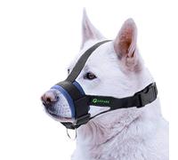ILEPARK Bozal Suave para Perros Nylon Grandes Pequeños Medianos, Previene Mordidas, Ladridos y Que Mastiquen, Bozal Lazo Ajustable(XXL,Azul)