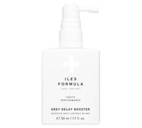 ILES FORMULA Haute Performance Grey Delay Booster - Tratamiento capilar botánico antigris sin aclarado - Previene el envejecimiento prematuro y restaura el color natural del cabello - Suero