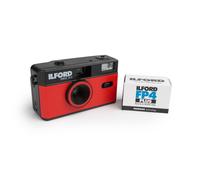 Cámara Ilford Sprite 35-II roja y negra