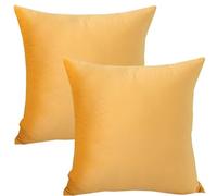 ILiemao Funda De Cojín Navidad 40x40 Redondo 50x50 75x50 45x45 30x50 Fundas Almohadas Juego 2 50x70 con Cremallera 60x60 55x55 Cushion Covers 40x60 Algodon para Cama Sofá(Amarillo,50x115 CM 20x45 in)