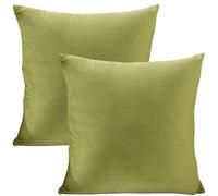 ILiemao Fundas Almohadas Juego De 2 Almohada 50x70 con Cremallera Navidad Funda Cojín 60x60 Rectangular 55x55 Cushion Covers 40x60 Algodon Poliéster para Cama Sofá(Verde,50x95 CM 20x37 in)