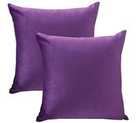 ILiemao Fundas Almohadas Juego De 2 Almohada 50x70 con Cremallera Navidad Funda Cojín 60x60 Rectangular 55x55 Cushion Covers 40x60 Algodon Poliéster para Cama Sofá(Purple,50x70 CM 20x28 in)