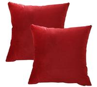ILiemao Fundas Almohadas Juego De 2 Almohada 50x70 con Cremallera Navidad Funda Cojín 60x60 Rectangular 55x55 Cushion Covers 40x60 Algodon Poliéster para Cama Sofá(Rojo,50x70 CM 20x28 in)