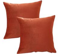 ILiemao Fundas Almohadas Juego De 2 Almohada 50x70 con Cremallera Navidad Funda Cojín 60x60 Rectangular 55x55 Cushion Covers 40x60 Algodon Poliéster para Cama Sofá(Naranja,50x95 CM 20x37 in)