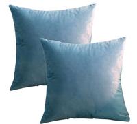 ILiemao Fundas Almohadas Juego De 2 Almohada 50x70 con Cremallera Navidad Funda Cojín 60x60 Rectangular 55x55 Cushion Covers 40x60 Algodon Poliéster para Cama Sofá(Azul,50x70 CM 20x28 in)