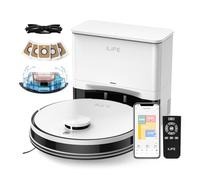 ILIFE A30 Pro Robot Aspiradora y Mopa, estación de vaciado automático durante 60 días, navegación LiDAR, mapeo del hogar, zonas de exclusión, aplicación/Alexa/control remoto, para suelos duros,