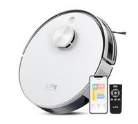 ILIFE A30s Robot Aspirador, Potencia de succión máxima de 10.000 Pa con navegación Lidar, Mapa de Inicio, Zona sin IR, máx. 150 Minutos, 2,4 G WiFi/App/Alexa/Mando a Distancia, para Suelos Duros