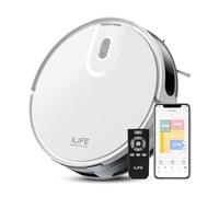 ILIFE Robot aspirador V20 con navegación láser, succión de 5000 Pa, limpieza personalizada, ideal para pelo de mascotas y suelos diversos, compatibilidad con Alexa y Google