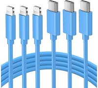 ilikable Cable iPhone USB C 2M 3Pack, Cable iPhone Carga Rapida Certificado MFi - Cable USB C a Lightning Compatible con iPhone 14 13 12 Pro 11 Max XS XR SE 2020 AirPods Pro, Azul