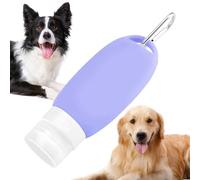 Ilikon Botella de viaje - Botella suave de 5,39 pulgadas | Accesorios de alimentación para perros - 90 ml compacta con mosquetón para champú, líquidos, cuidado de viajes en casa