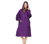 ililmmoe Aumenta Las Mantas holgadas de Sherpa, Sombreros para Hombres y Mujeres, Mantas largas y cómodas de sofá de Felpa Sherpa Jacquard Morado Oscuro