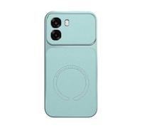 ILING Funda Magnética para OPPO A6X 5G/4G/OPPO A6 5G/4G/OPPO A6K, Compatible con Carga Inalámbrica, Carcasa Elegante y Delgada, Cubierta Protectora Antigolpes con Acabado Antihuellas, Cian