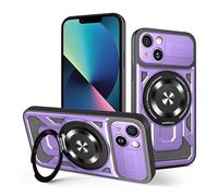 ILING Funda Magnética para Vivo X300 5G, Carcasa Móvil de Protección de Grado Militar a Prueba de caídas con Soporte Anillo, Textura Mate Cubierta, Púrpura