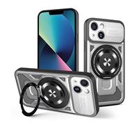 ILING Funda Magnética para Vivo X300 Pro 5G, Carcasa Móvil de Protección de Grado Militar a Prueba de caídas con Soporte Anillo, Textura Mate Cubierta, Gris