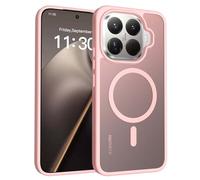 ILING Funda Magnética para Xiaomi 15T Pro 5G, Ultrafina Carcasa Resistente A Golpes, Agradable Buen Toque Cubierta Protectora Antihuellas Translúcida, Rosa