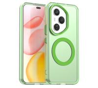 ILING Funda para Honor 400 Pro 5G, Compatible con Carga Magnética, Ultradelgado Mate Translúcido Antigolpes Rígido PC Carcasa, Suave Silicona TPU Bumper Cubierta (Verde)